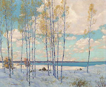 October Snow by Frank Hans (Franz) Johnston vendu pour $103,250