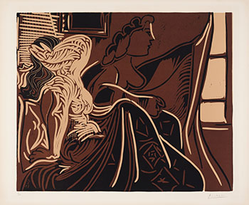Deux femmes près de la fenêtre by Pablo Picasso sold for $34,250