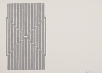 Six Mile Bottom (Aluminum series) by Frank Stella sold for $2,500
