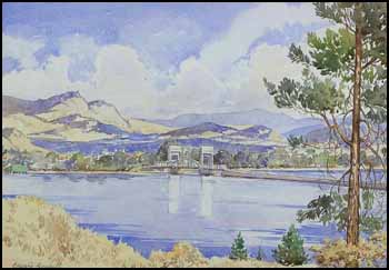 Okanagan Lake Bridge, Kelowna, BC by Edward Goodall sold for $518