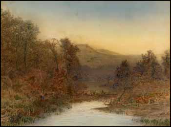Wooded River by Otto Reinhold Jacobi vendu pour $863