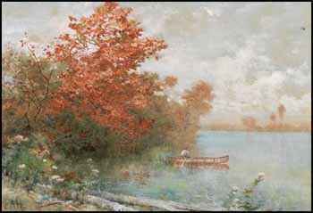 Canoe on Lake Superior by Frances Anne Beechey Hopkins vendu pour $8,190