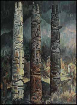Three Haida Poles by Nell Mary Bradshaw sold for $4,095