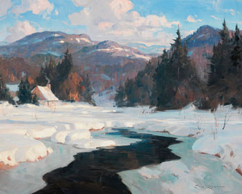 Afternoon Sun on the Mullet River, PQ by John Eric Benson Riordon sold for $3,125