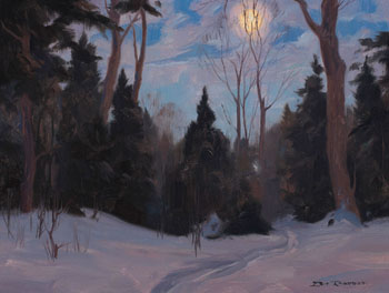 Laurentians, Forest in Winter by John Eric Benson Riordon vendu pour $3,125