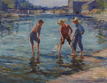 Shrimping on the Water's Edge by Manly Edward MacDonald sold for $8,260