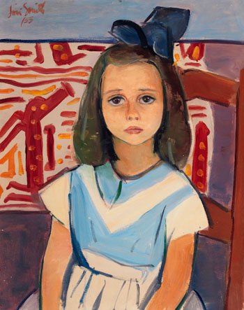 Girl with Ribbon Bow by Jori (Marjorie) Smith vendu pour $4,425