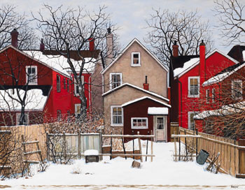 Behind Grange Avenue, Toronto by John Kasyn sold for $23,600