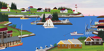Fishing Village by Joseph Norris sold for $16,250
