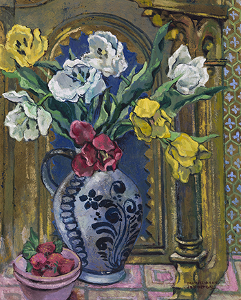 Tulips and Strawberries by Frances-Anne Johnston sold for $1,000