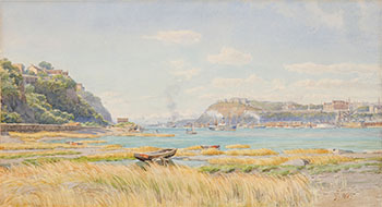 View of Quebec from the River Marshes by Charles Jones Way vendu pour $3,125