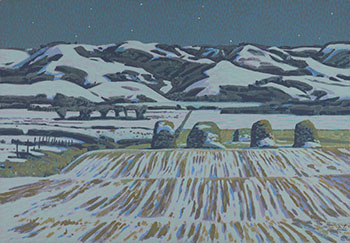 Hill Forms at Night by Illingworth Holey Kerr sold for $31,250