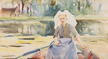 At the Ferry by Laura Adelaine Muntz Lyall sold for $3,750