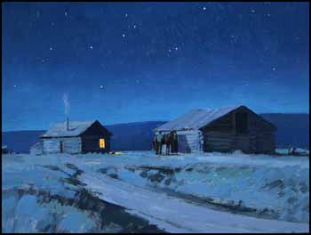 Moonlight Night, South of Quesnel by Peter Ewart vendu pour $5,175