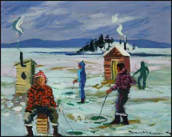 Ice Fishermen by Henri Leopold Masson vendu pour $12,650