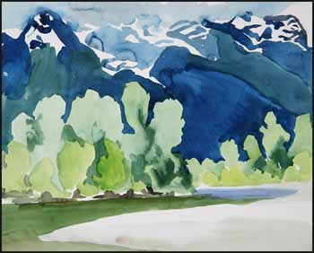 Mountain Landscape, Cowichan River, BC by Richard Ciccimarra vendu pour $1,265