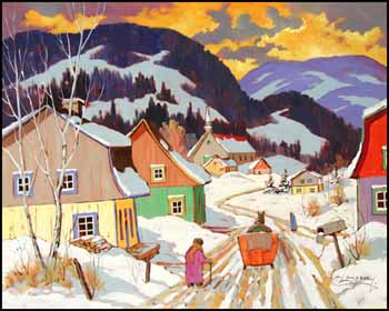 Hiver dans Charlevoix by Claude Langevin sold for $4,973