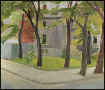 At Ste-Famille and Sherbrooke St. by Louis Muhlstock vendu pour $4,388