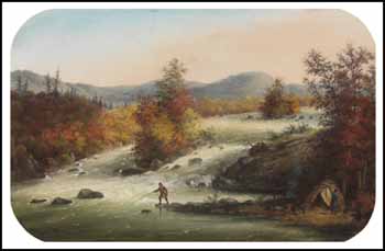 Rapids at les Grands Calumets on the Ottawa by Alfred Worsley Holdstock vendu pour $936