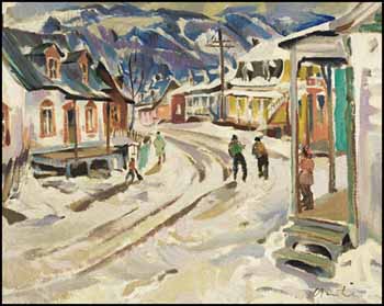 Village de Baie-Saint-Paul by Albert Edward Cloutier sold for $1,404