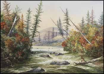 Upper Ristigouche River by Alfred Worsley Holdstock sold for $1,000