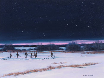 Almost Too Dark to Keep Playing by Peter Shostak sold for $2,813