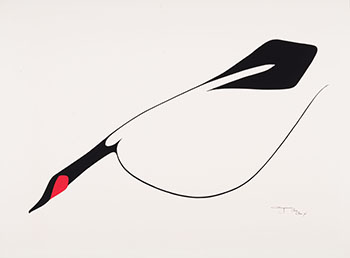 Black Bird with Red by Benjamin Chee Chee sold for $21,250