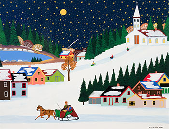 Village in Winter by Joseph Norris vendu pour $6,875