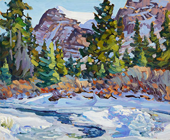 Crowfoot Glacier and Creek in Winter by Bill Burns vendu pour $750