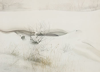 Winterscape by Barry McCarthy sold for $250