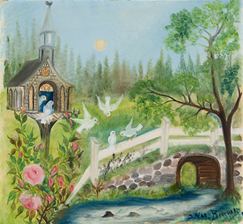 Les oiseaux aux roses by Simone Marie Bouchard vendu pour $3,750