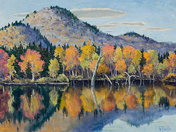 Autumn Reflections, Longcastor Lake by Gordon Edward Pfeiffer vendu pour $625