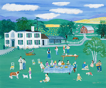 A Family Picnic by Ailsa Wills D'Hondt sold for $375