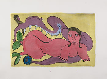 The Beauty of a Red Rose by Shuvinai Ashoona sold for $1,250