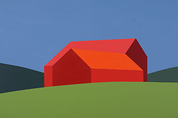 Red Barn Green Field by Charles Pachter sold for $40,250