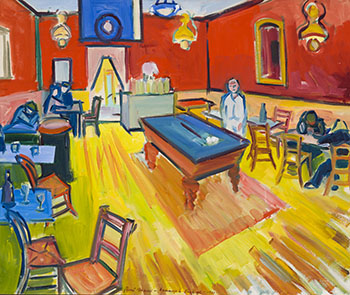 Hommage à Van Gogh (Le Café de nuit) by René Marcil sold for $5,000