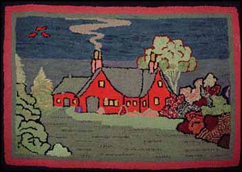 Untitled (The Red House) by  Canadian School sold for $345