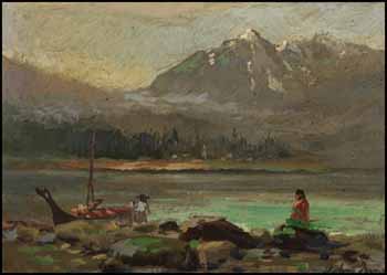 Figures by the Lake by John I. Innes vendu pour $3,218