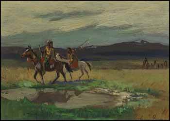 Two Natives on Horseback by John I. Innes vendu pour $2,633