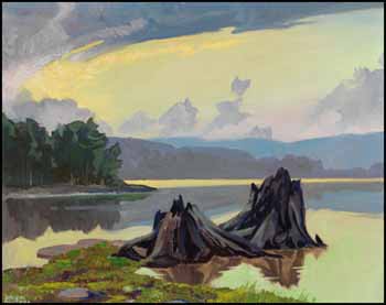 Evening, Lake Kushog by Joachim George Gauthier sold for $1,755