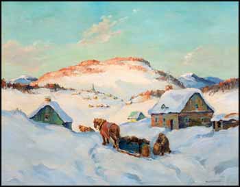 A Laurentian Evening by Paul Archibald Octave Caron sold for $3,835