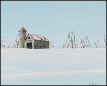 Barn in Landscape by Christian Deberdt sold for $500