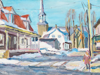 Village Street by Elisabeth (Betty) Roberta Galbraith-Cornell sold for $500