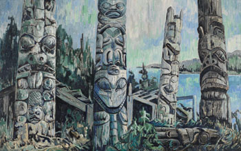 West Coast Totem Poles by Nell Mary Bradshaw sold for $16,250
