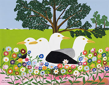 Seagulls and Flowers by Joseph Norris sold for $7,500