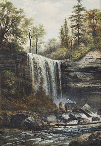 Websters Falls near Dundas Ontario 1908 by Harry (Henry) Nesbitt McEvoy sold for $1,250