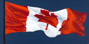 The Painted Flag by Charles Pachter sold for $31,250