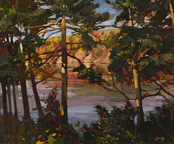 Cedars at Sunrise by Philip Craig sold for $3,125