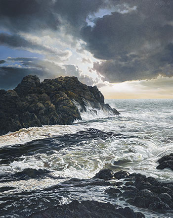 Tidal Surge, Runkerry, County Antrim by Ronald (Ron) William Bolt sold for $8,125