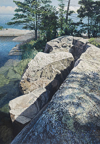 Rock Solid, Georgian Bay by Ronald (Ron) William Bolt sold for $9,375